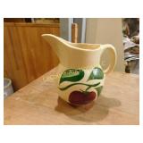 Watt ware pitcher, apple pattern, 15, 5.75"