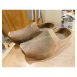 Danish original wooden shoes, 12.5"l