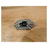 2" pin, enameled center