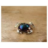 irridescent stone pin, 1.5"