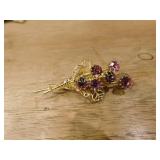 pink stone flower bouquet  pin