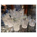 mini spooner(4.5") & 7 shot cups, 2" cut crysta