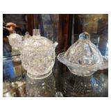 pr. miniature pattern glass, 2.5"