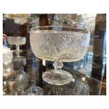 Cambridge glass footed bowl, 5.5"h