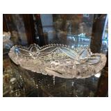 pressed glass bowl, 11"