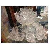 miniature punch bowl, 8 cups, 4", w cup hangers