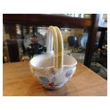 hand painted Italian basket, 4.5"h