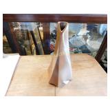 brown Frankoma vase, 9"