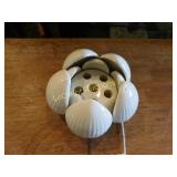 ceramic shelll flower frog, 2.25"