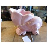 pink shell pottery planter, 5"