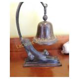 cat with bell, metal, 12h x 9