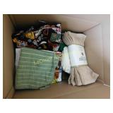 kitchen towels, apron