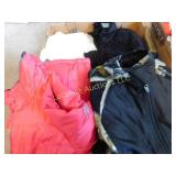 clothing lot, 3 new jackets, 1 sweater, sz med
