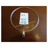 14k white gold, choker necklace, amethyst, diam
