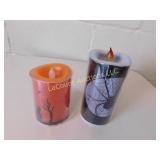 2 battery flicker candles, Halloween