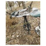 birdbath, metal