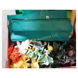 reusable grocery bags, florals, metal basket