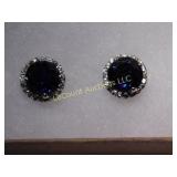 Platinum & silver earrings