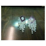 fancy rhinestone earrings, nice