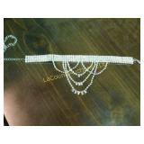 rhinestone choker necklace
