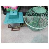 2 bird feeders
