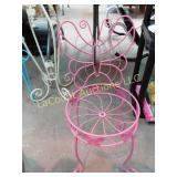 metal garden flower pot holder chair