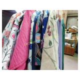 Scrubs, pants, 11 tops, 3 pants, lanyards / tags