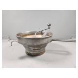 Vintage Metal Juicer Strainer with Hand Crank