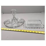 Variety of Vintage Glassware, Including Divided Di