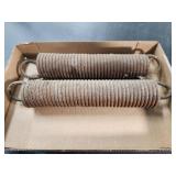 Two Large Metal Springs with Looped Ends