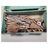 Green Toolbox with Assorted Drill Bits