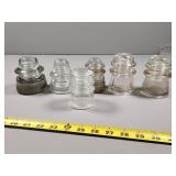 Six Hemingray Glass Insulators