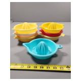 Vintage Plastic Citrus Juicers in Assorted Colors