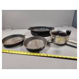 Variety of Vintage Cookware Including Steel Pans a