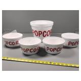 Ceramic Popcorn Bowls with Large Serving Bowl