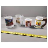 Four Collector Mugs Featuring Various Locations