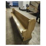 Solid Wood Church Pew With Underframe Supports