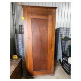 Vintage Wooden Wardrobe with Single Door Design