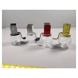 Vintage Nut Grinders with Glass Jars