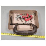 Variety of C Clamps in Mixed Sizes and Conditions