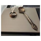 Sterling Silver Ring and Miniature Spoon