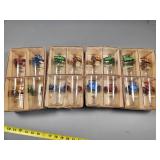 Collector Car Glass Set With Illustrated Vintage C