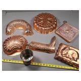 Decorative Copper Bakeware Molds and Tin