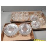 Clear Glass Tea Set With Plates and Cups