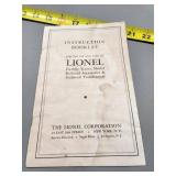 Vintage Lionel Train Instruction Booklet