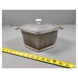 Uniquely Shaped Aluminum Pot with Lid and Handles