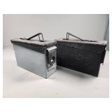 Two Metal Ammo Storage Boxes