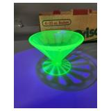 Sixteen Uranium Glass Dessert Cups