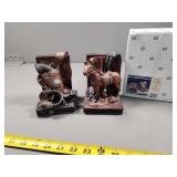 Western-Themed Horse and Saddle Bookends