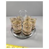Libbey Glass Drinkware Set with Floral Pattern and
